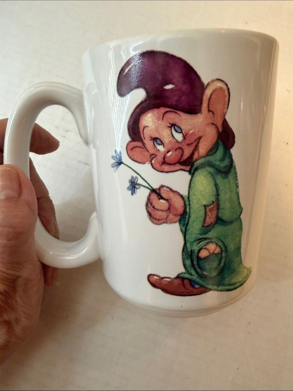 Vintage Disney Store Dopey Coffee Mug - Snow White & the seven Dwarfs